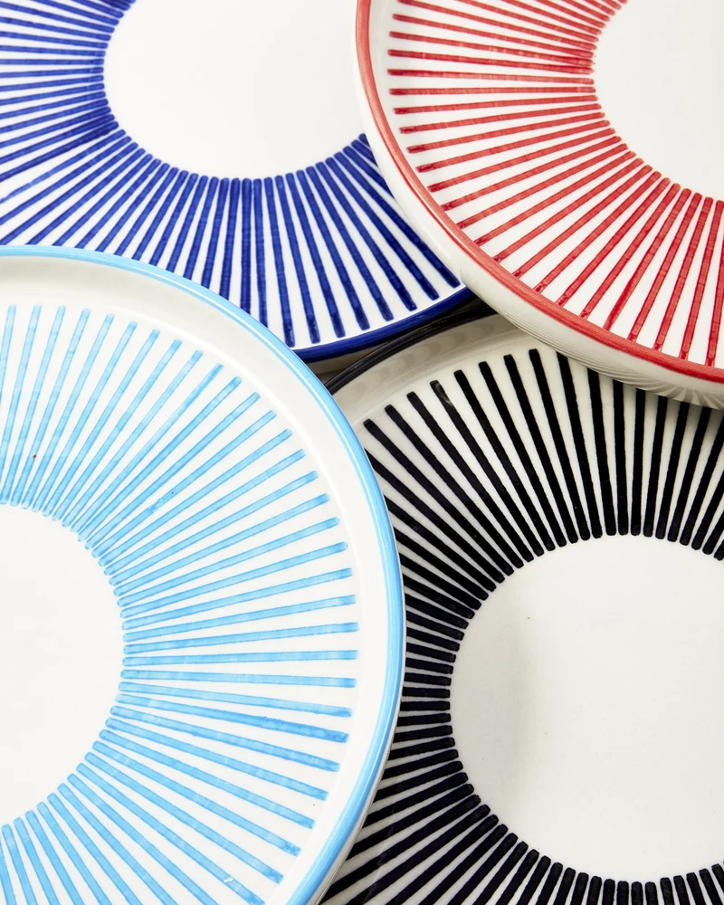 Dessertteller MARINE STRIPED 4er-Set multicolour