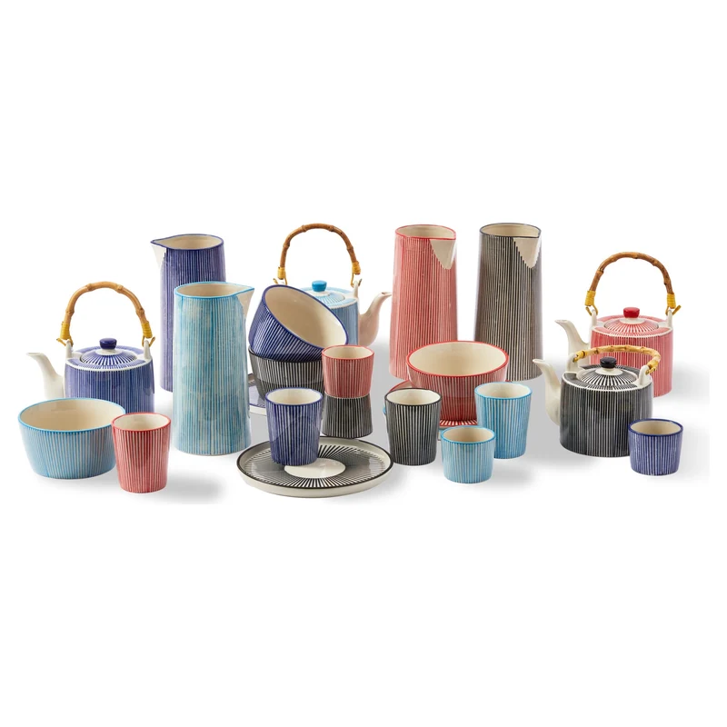 Dessertteller MARINE STRIPED 4er-Set multicolour