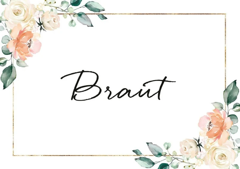 Schild Braut Blütenzauber