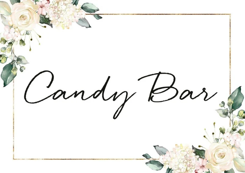 Schild Candy Bar Blütenzauber