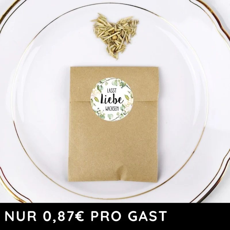 Gastgeschenk Set Blumensamen Vintage (für 48 Gäste)