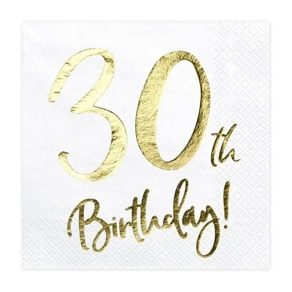 Servietten 30. Geburtstag (20 Stück)