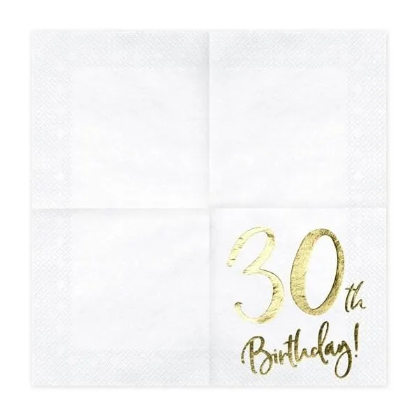 Servietten 30. Geburtstag (20 Stück)