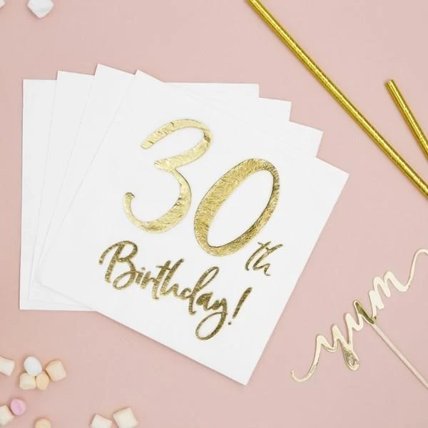 Servietten 30. Geburtstag (20 Stück)