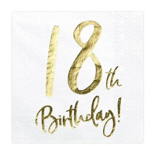 Servietten 18. Geburtstag (20 Stück)