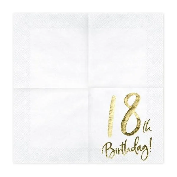 Servietten 18. Geburtstag (20 Stück)