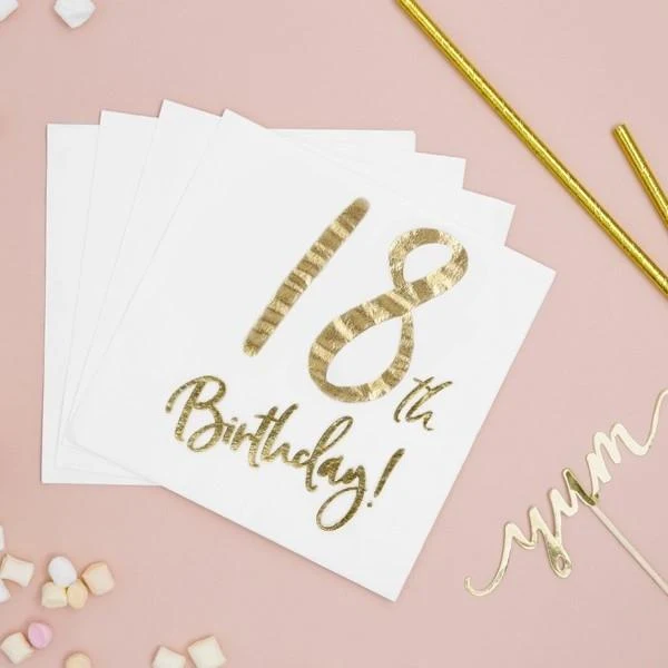 Servietten 18. Geburtstag (20 Stück)