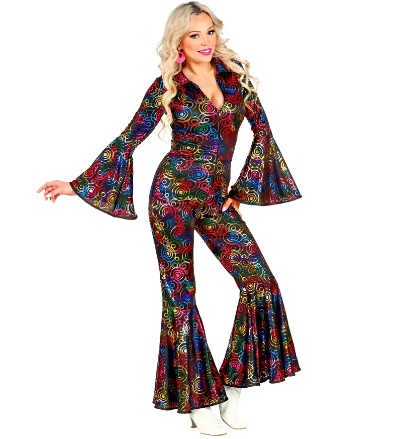 70er Jahre Anzug "Glitter Dots" für Damen | Mehrfarbig