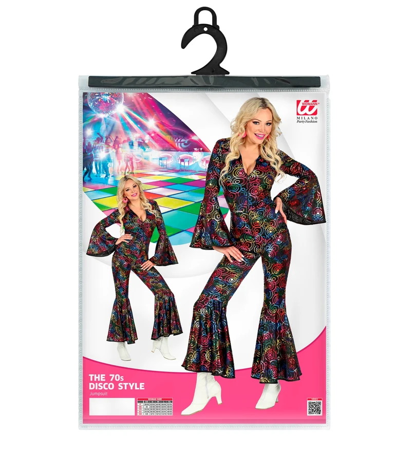 70er Jahre Anzug "Glitter Dots" für Damen | Mehrfarbig