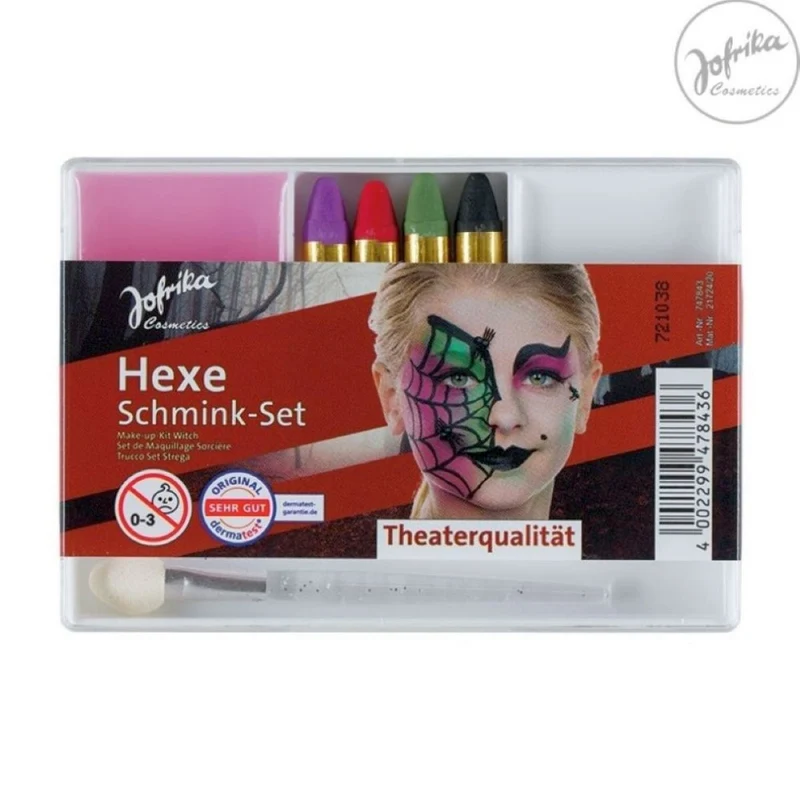 Jofrika Halloween Schmink-Set "Hexe" 747843 | Theater Qualität