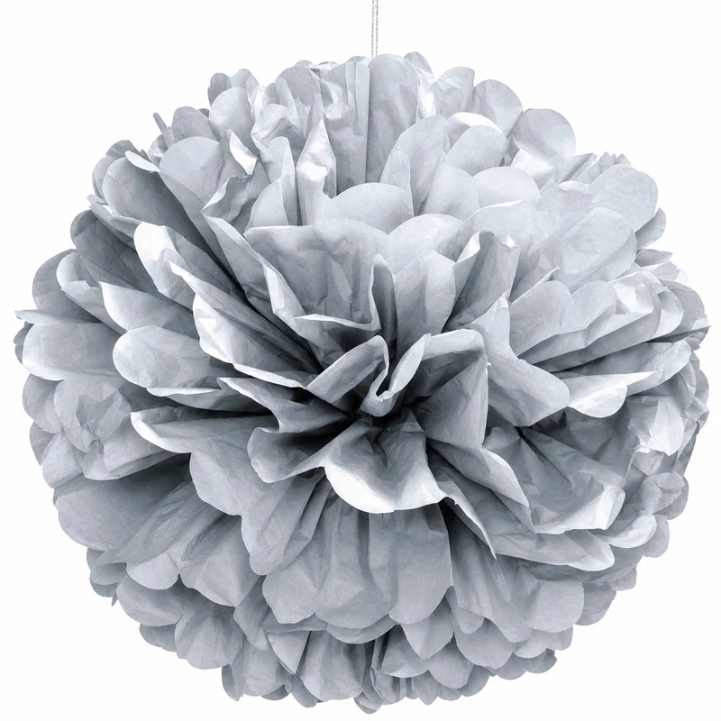 Wabenball Fluffy 40cm/1 Stück | Silber