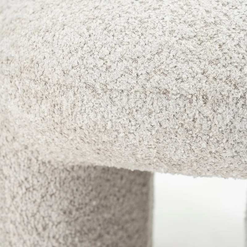 Polster Hocker Sahi Bouclé Taupe - By Boo