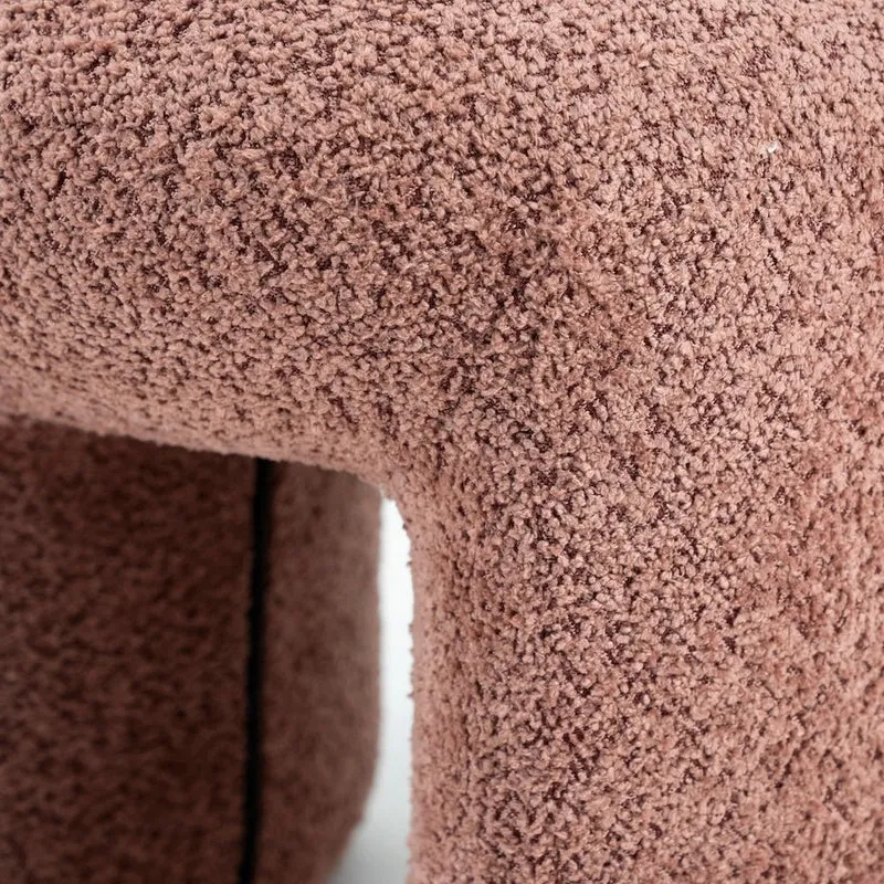 Polster Hocker Sahi Bouclé Terrakotta - By Boo