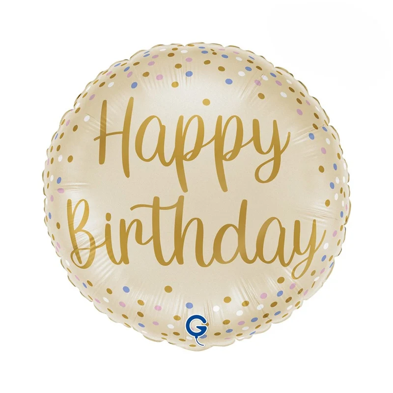 18"/Ø46cm Folienballon "Happy Birthday"