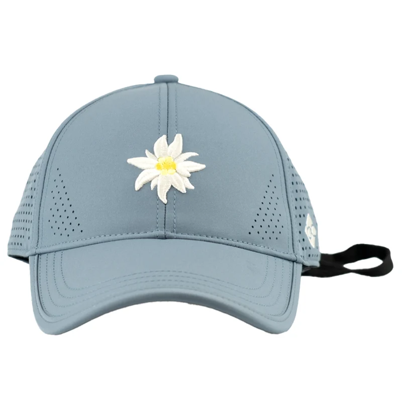 Bavarian Caps Edelweiß Outdoor Cap Grau Blau Gebogen