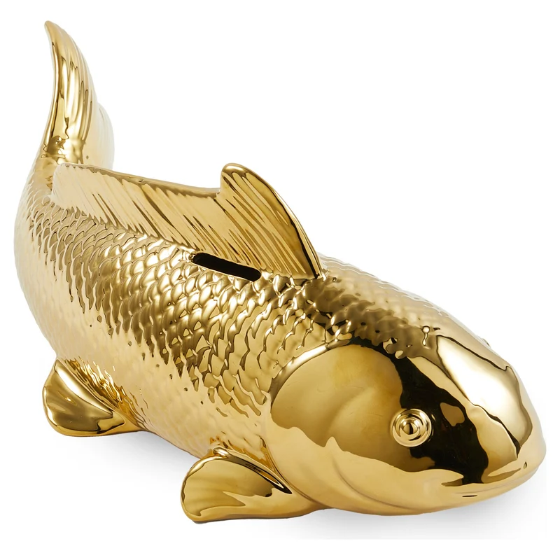 Spardose FISH gold