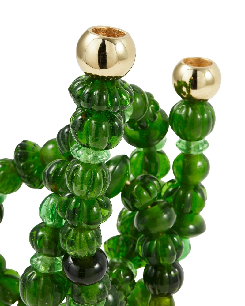 Kerzenhalter BEADS grün