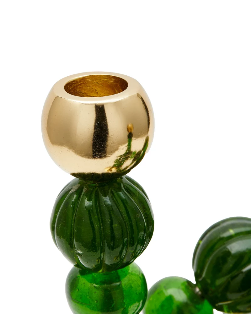 Kerzenhalter BEADS grün