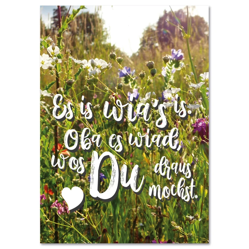 Postkarte "Es is wia's is!"
