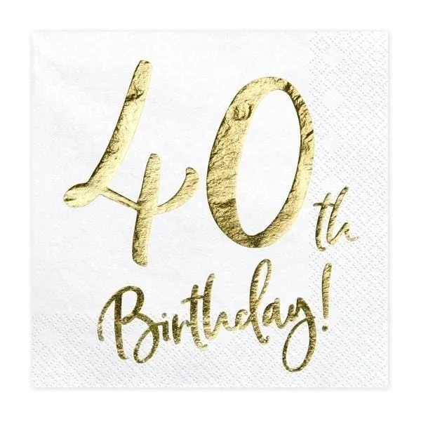 Servietten 40. Geburtstag (20 Stück)