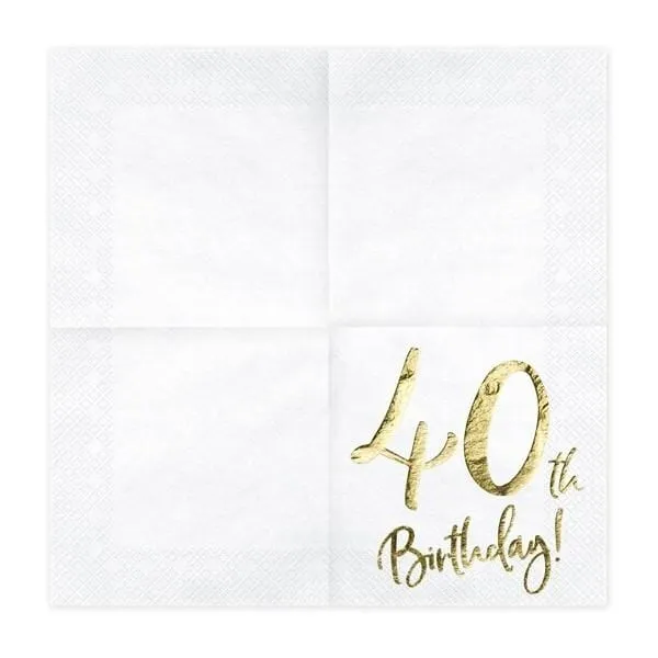 Servietten 40. Geburtstag (20 Stück)