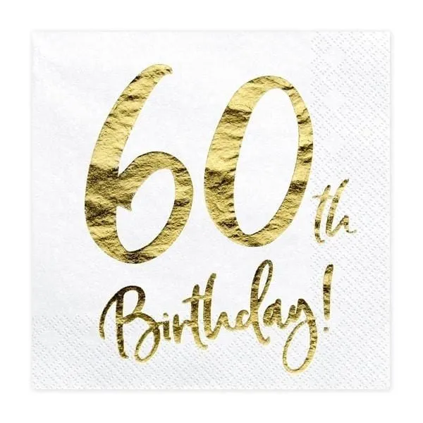 Servietten 60. Geburtstag (20 Stück)