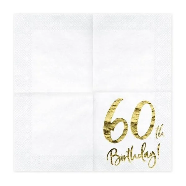 Servietten 60. Geburtstag (20 Stück)
