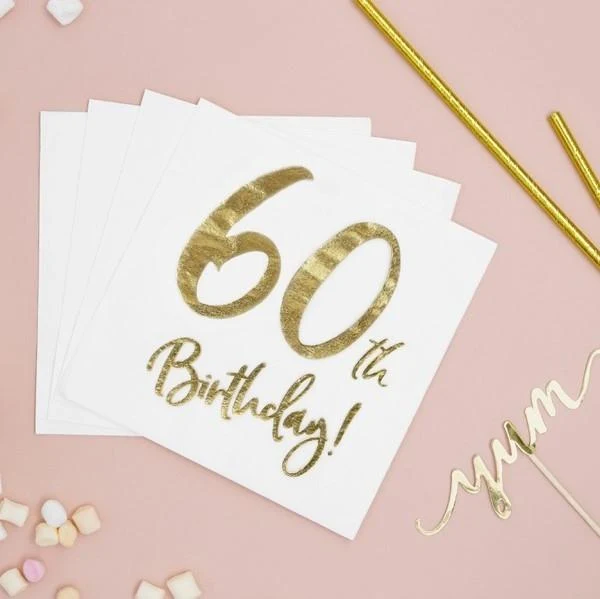 Servietten 60. Geburtstag (20 Stück)