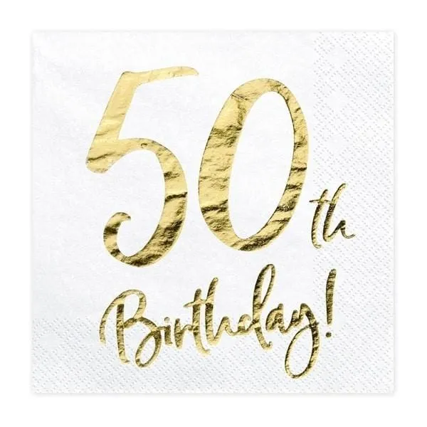 Servietten 50. Geburtstag (20 Stück)