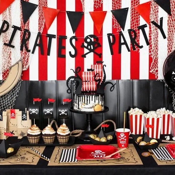 Partydeko Piratenschiff (6 Stück)