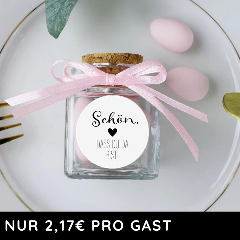 Gastgeschenk Set italienische Mandeln rosa (für 45 Gäste)