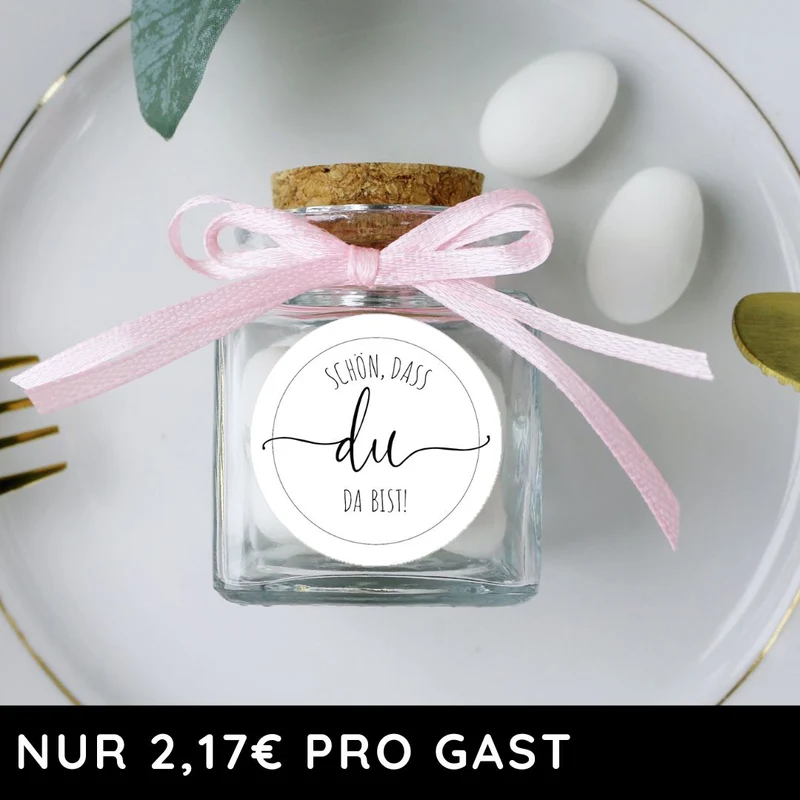 Gastgeschenk Set italienische Mandeln weiß (für 45 Gäste)