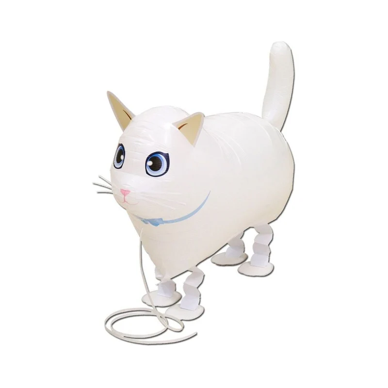 Airwalker Folienballon "Weiße Katze" | 57 cm
