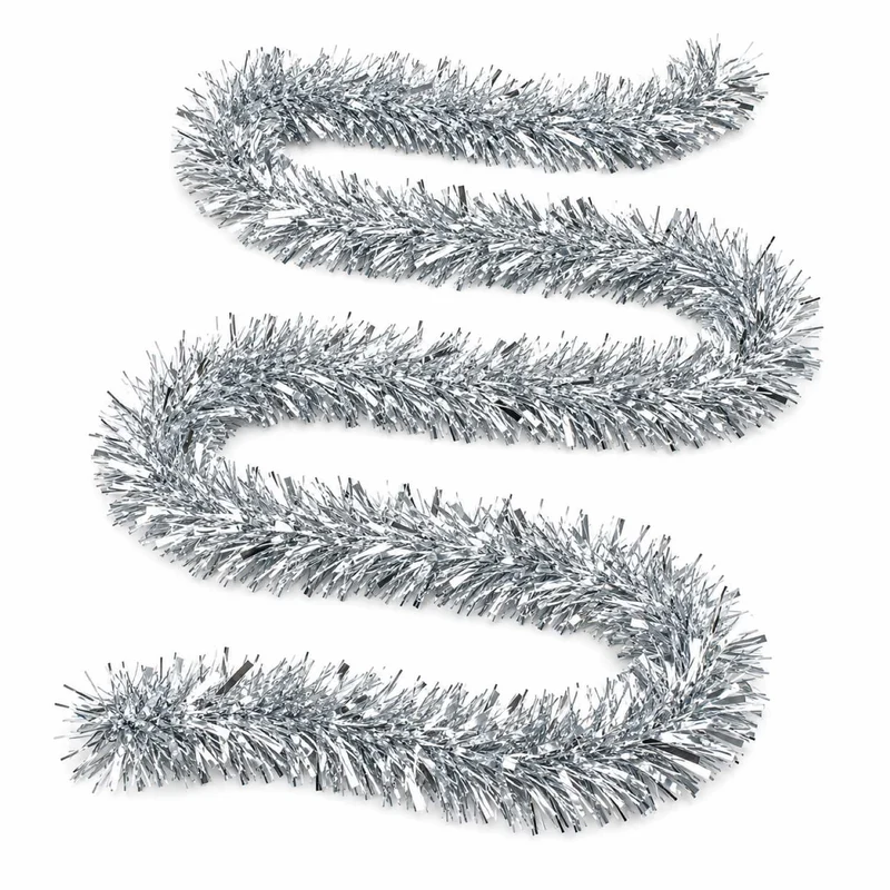 Weihnachtsdekoration Girlande Lametta Weihnachtsbaum Tannenbaum 3m sortiert | Rot/Blau/Kupfer/mit Sternen