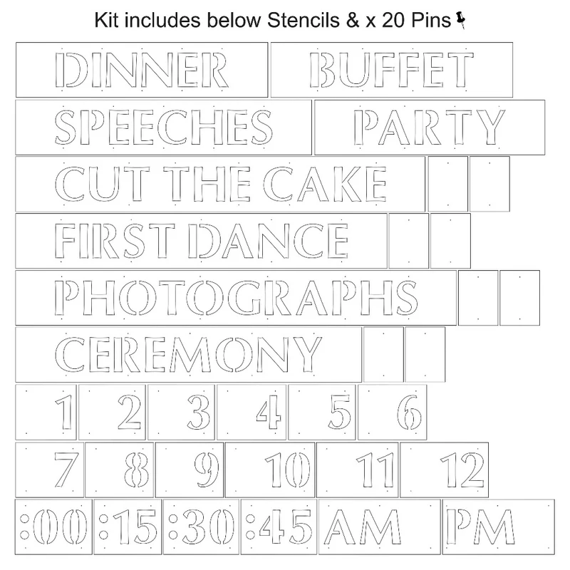 Schablonen Set Programm