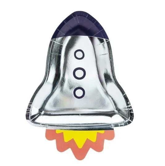 Pappteller Rakete (6 Stück)