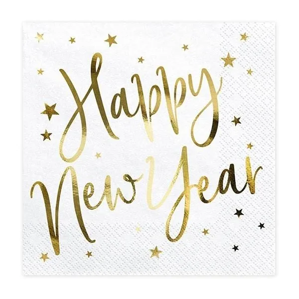 Servietten Happy New Year (20 Stück)