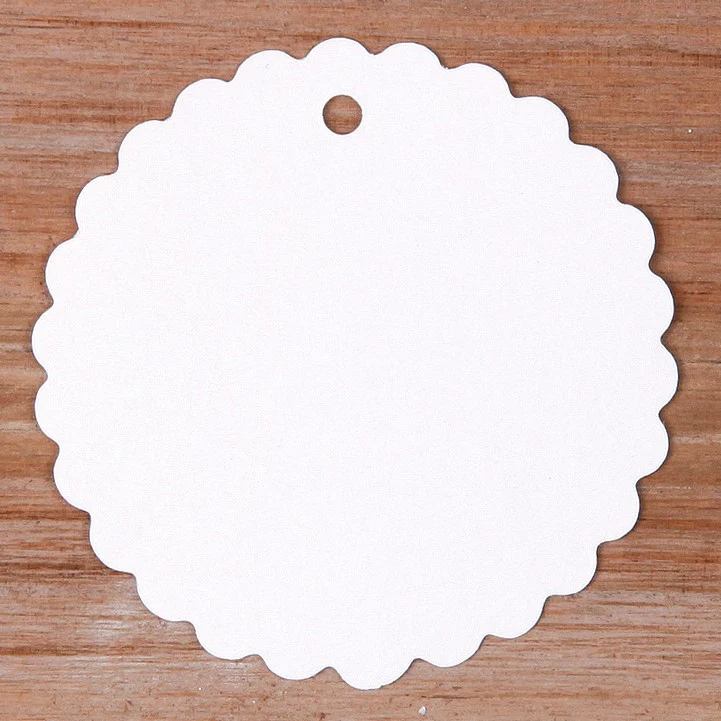 Anhänger Rosette Vintage (50 Stück) weiß