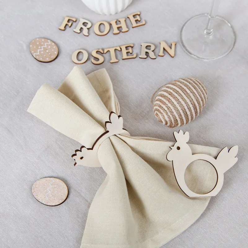 24 kleine Ostereier Ostern Streuartikel Tischdeko Natur weiß 4 cm