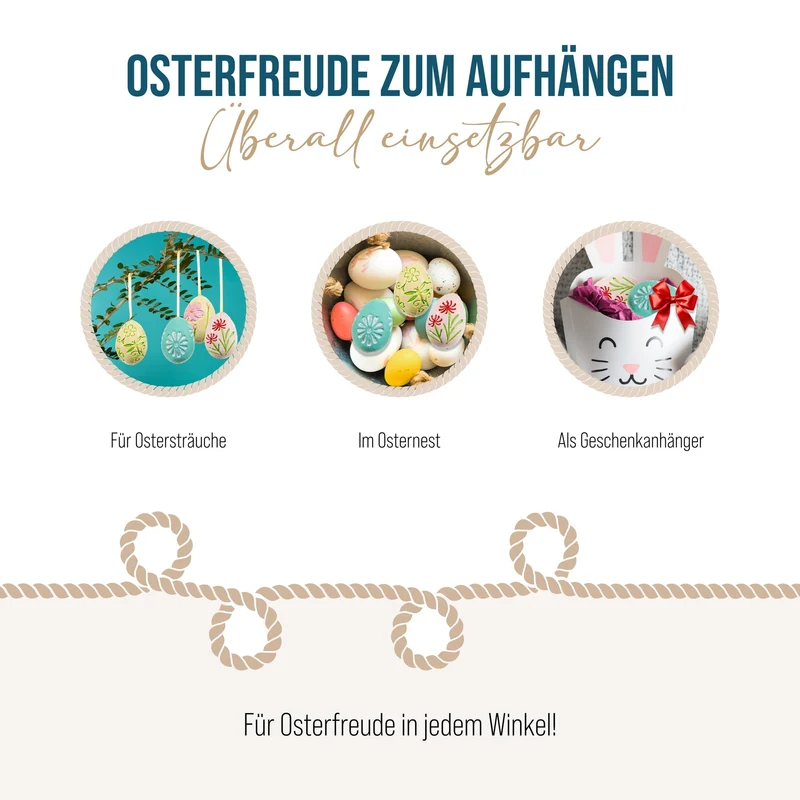 4 Bunte Ostereier kleine Eier künstlich Ostern Frühlingsdeko Zweige schmücken 4 cm