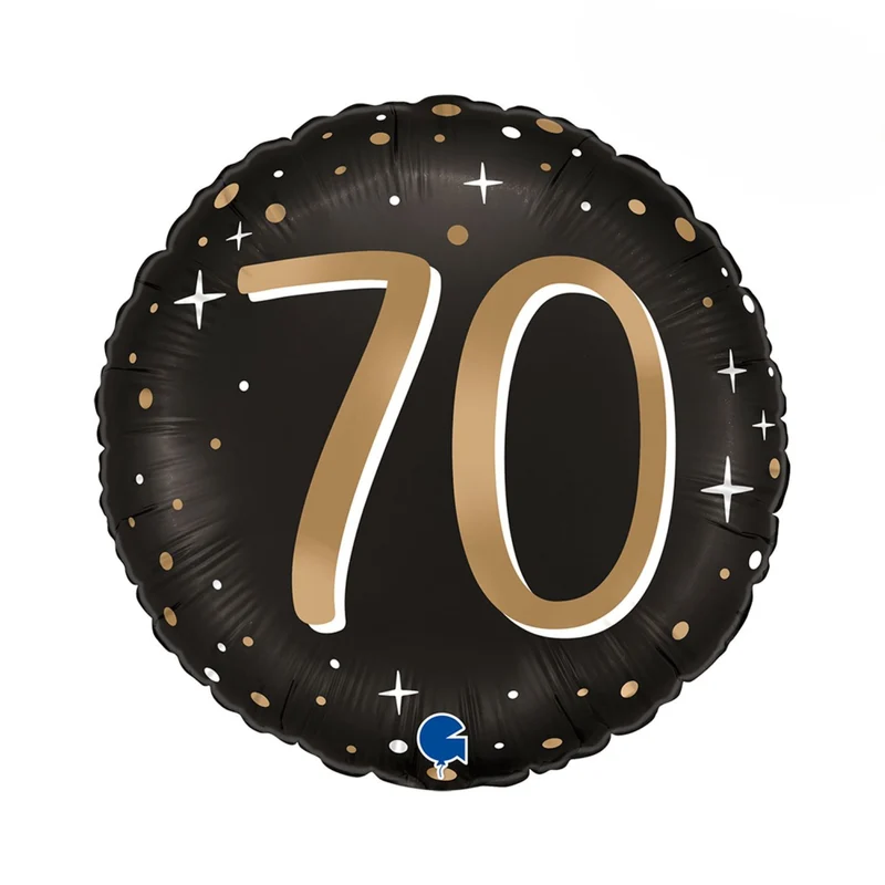 18"/Ø46cm Folienballon "Sparkling Black" | #70