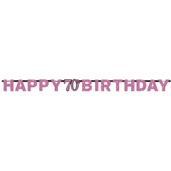 Buchstabengirlande HB #70 Pink ca.213cm