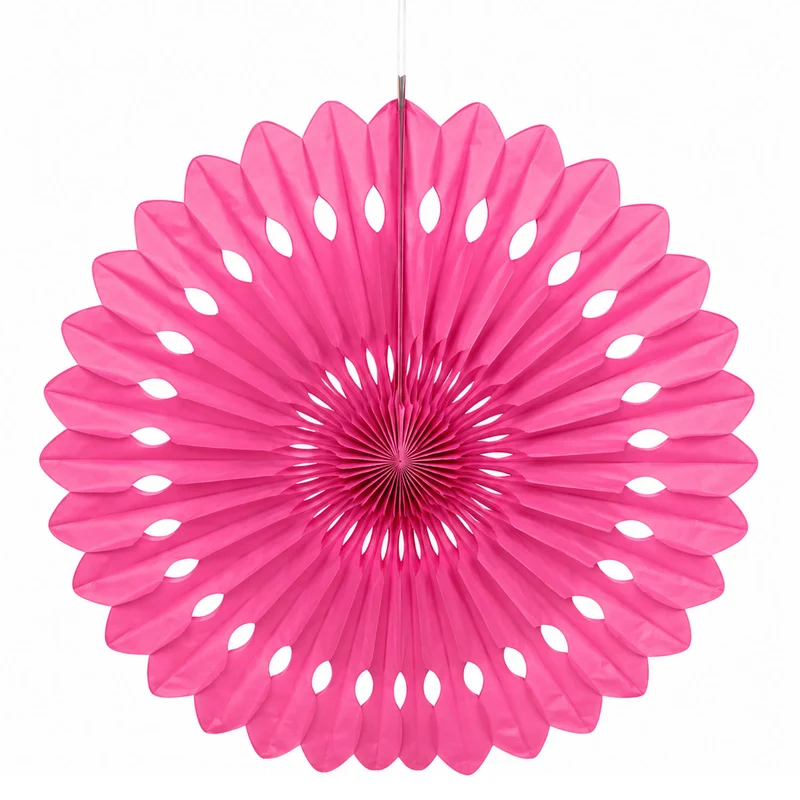Dekofächer Uni 40cm/1 Stück | Hot Pink