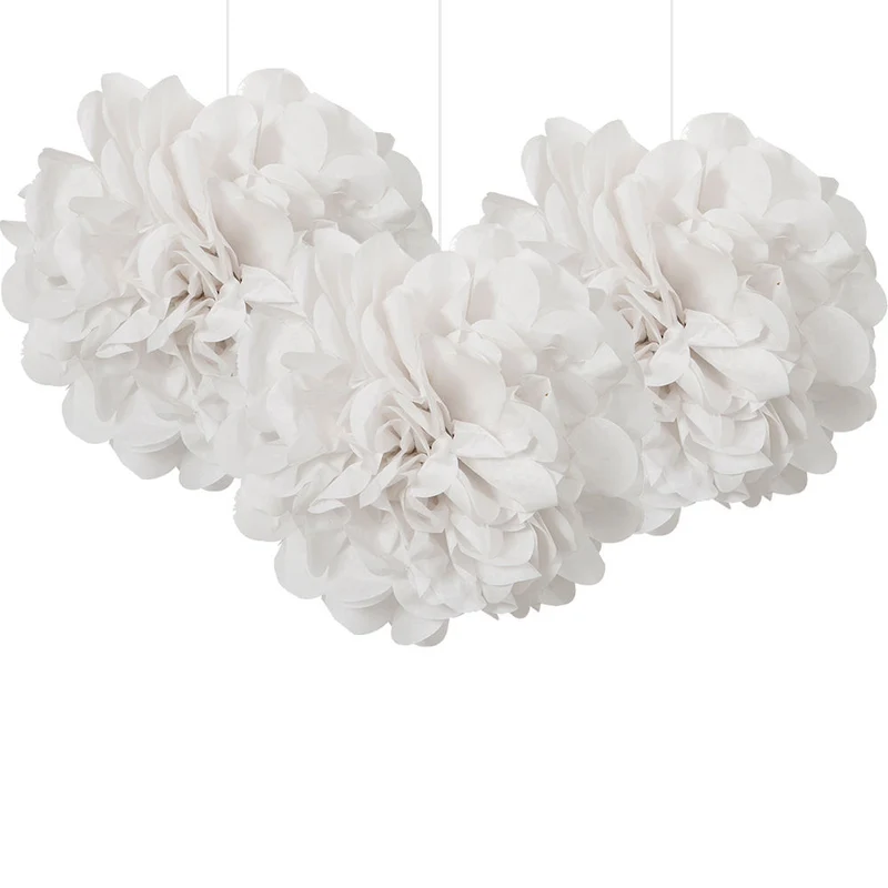 Wabenball Fluffy 23cm/3 Stück | Weiss