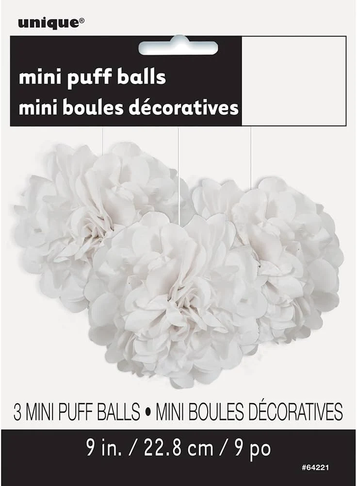 Wabenball Fluffy 23cm/3 Stück | Weiss