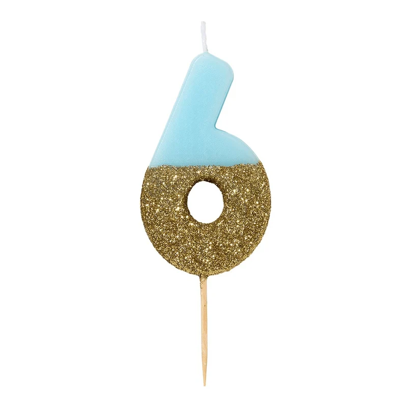 Kerze Zahl blau (0-9)