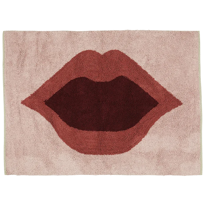 Teppich KISS ca. 90x120 cm KUSSMUND Shaggy Bio-Baumwolle