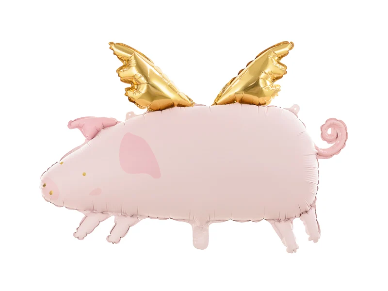Shape Folienballon "Schweinchen" Rosa Gold | 72x46cm