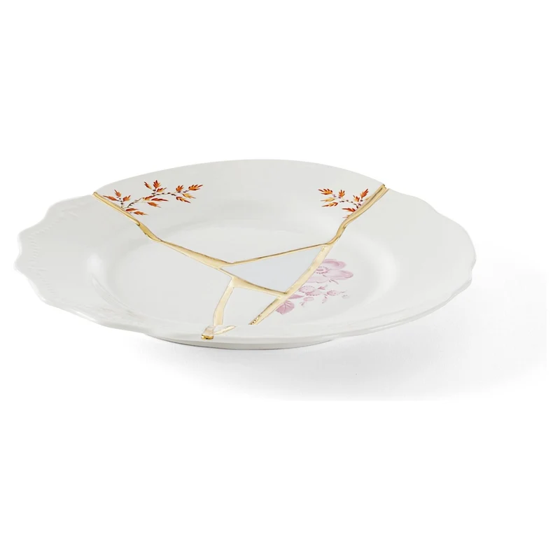 Dessertteller KINTSUGI 2er-Set, Porzellan mit Goldakzenten Ø21×2,8cm
