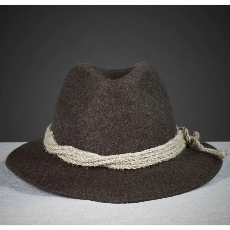 Gletscherhut Braun Wolle